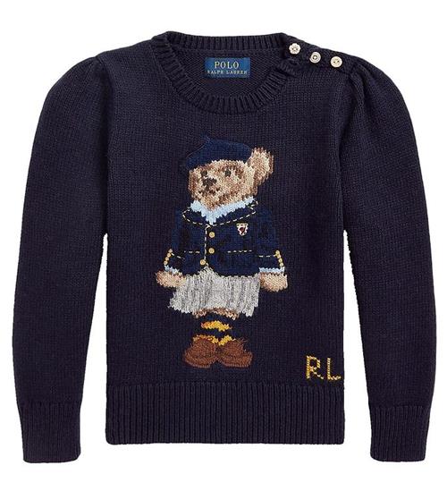 Polo Ralph Lauren Bluse - Strik - Andover ll - Navy m. Bamse