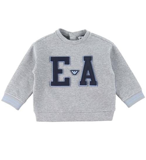 Se Emporio Armani Bluse - GrÃ¥emeleret m. Navy ved KidsWorld