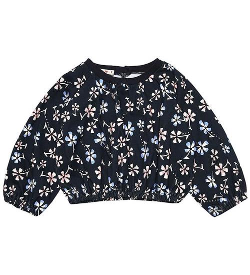 Marni Bluse - Navy m. Blomster