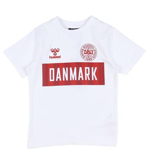 Se Hummel Hummel T-shirt - DBU - hmlHooray - Bright White ved KidsWorld