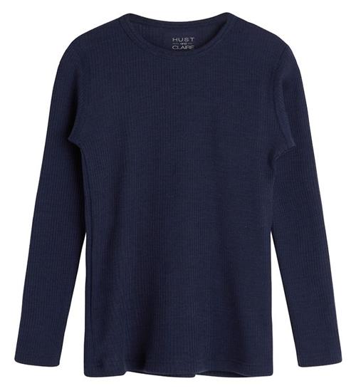 Se Hust and Claire Bluse - Adie - Rib - Uld - Navy ved KidsWorld