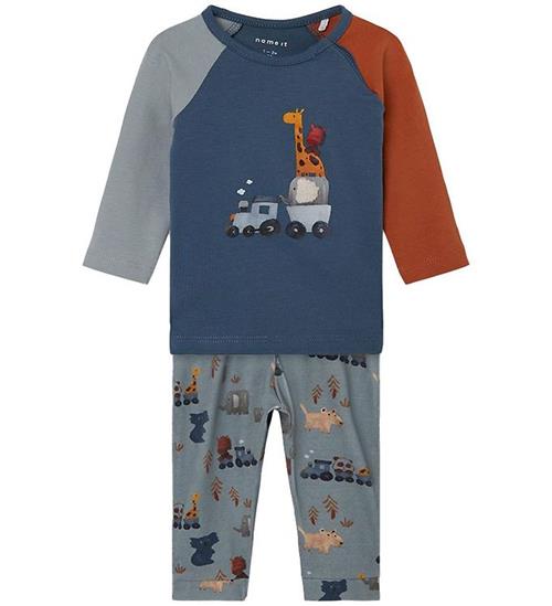 Se Name It Name It SÃ¦t - Bluse/Bukser - NbmRon - China Blue ved KidsWorld