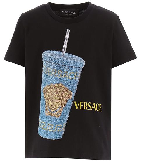 Se Versace Versace T-shirt - Sort m. Pint ved KidsWorld