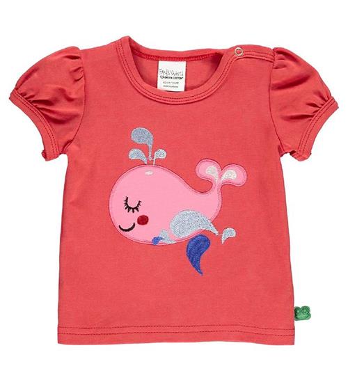 Se Freds World Freds World T-Shirt - Baby - Hello Whale - Cranberry ved KidsWorld