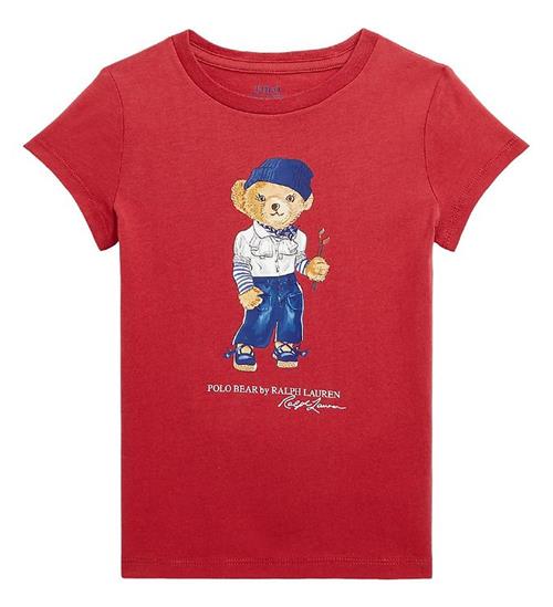 Se Polo Ralph Lauren Polo Ralph Lauren T-shirt - SBTS II - RÃ¸d m. Print ved KidsWorld