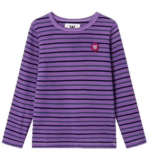 Se Wood Wood Bluse - Kim Stripe Long Sleeve - Light Amethyst ved KidsWorld