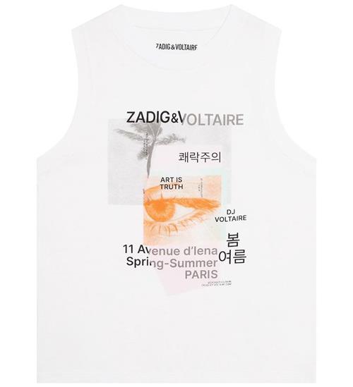 Zadig & Voltaire Zadig & Voltaire Tanktop - Hvid m. Fotoprint