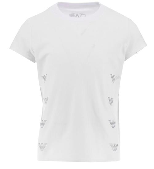 EA7 EA7 T-shirt - Hvid m. SÃ¸lvlogoer