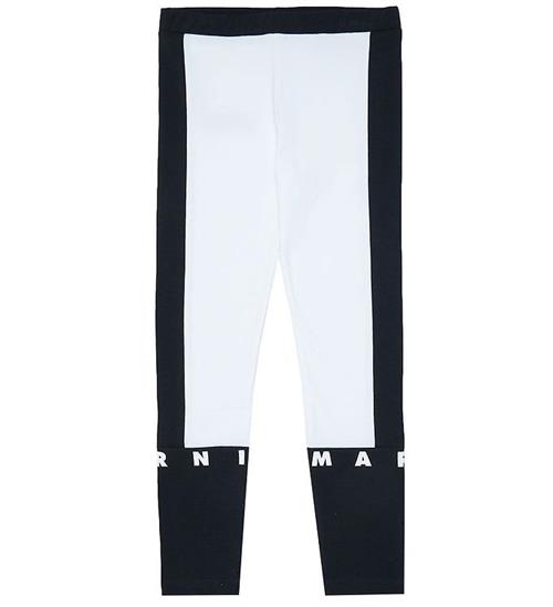 Se Marni Leggings - Hvid m. Sort ved KidsWorld