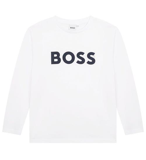 BOSS BOSS Bluse - Hvid m. Navy