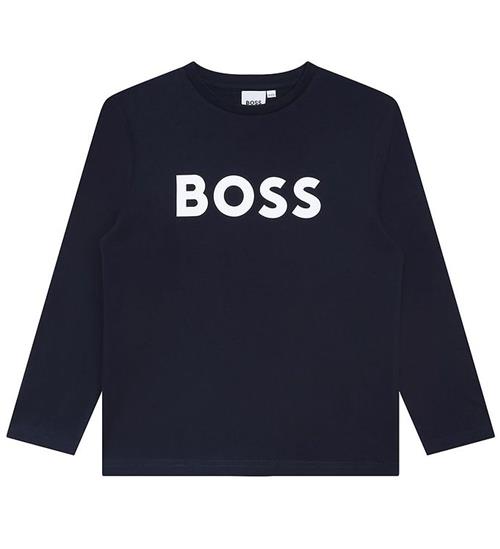 BOSS BOSS Bluse - Navy m. Hvid