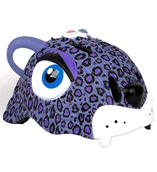 Se Crazy Safety Crazy Safety Cykelhjelm m. Lys - Leopard - Lilla ved KidsWorld