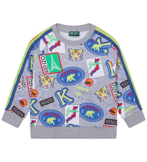 Kenzo Kenzo Sweatshirt - GrÃ¥meleret m. Print