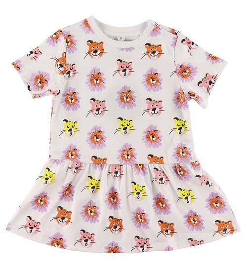 Stella McCartney Kids Kjole - Hvid m. Leoparder