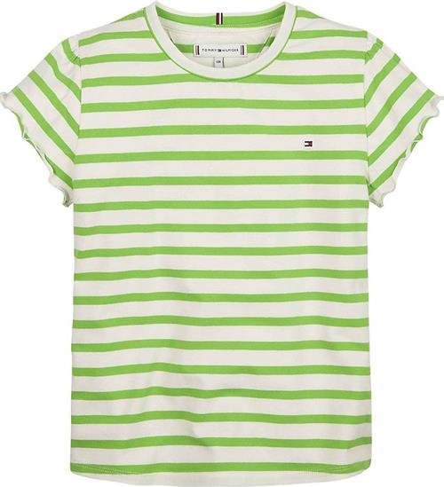 Tommy Hilfiger Tommy Hilfiger T-shirt - Striped Ruffle - Spring Lime Stripe