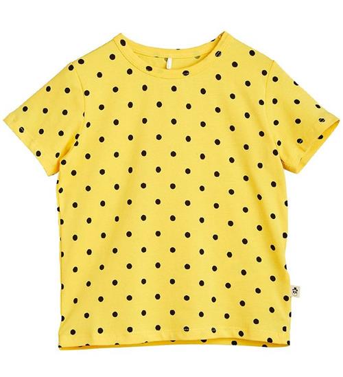 Mini Rodini Mini Rodini T-shirt - Polka Dot - Gul