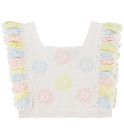 Stella McCartney Kids Stella McCartney Kids Top - Cropped - Hvid/Pastel m. Blomster