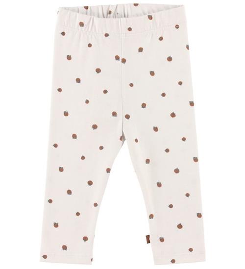 Se Smallstuff Leggings - JordbÃ¦r - White/Rosehip ved KidsWorld