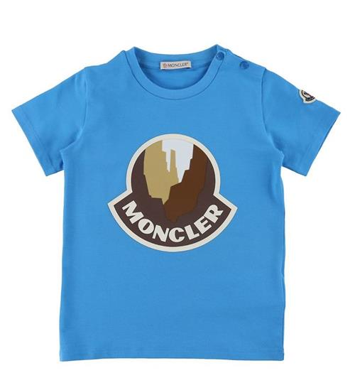 Se Moncler T-shirt - BlÃ¥ m. Logo ved KidsWorld