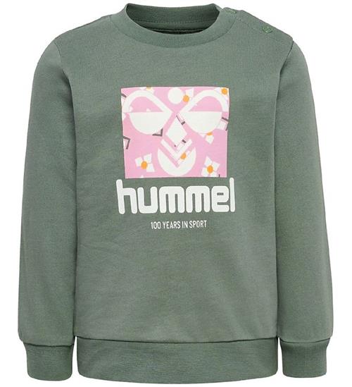 Se Hummel Hummel Sweatshirt - hmlLime - Laurel Wreath ved KidsWorld