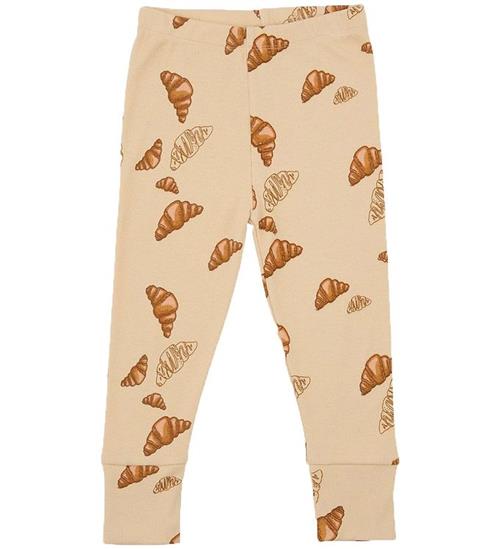 Se VACVAC Leggings - Carli - Big Croissant - Beige ved KidsWorld