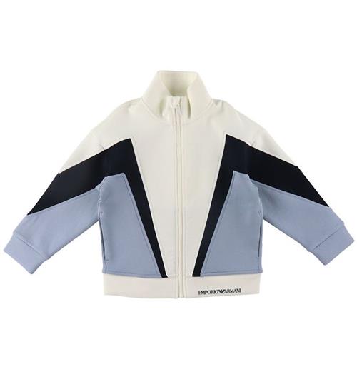 Emporio Armani Cardigan - Offwhite/BlÃ¥