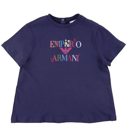 Se Emporio Armani T-shirt - Blu Mora m. Print ved KidsWorld