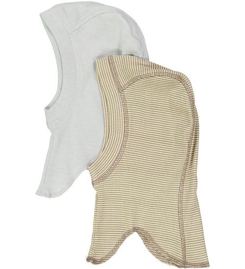 Se Wheat Wheat Elefanthue - Amel - 2-pak - Warm Stone Stripe ved KidsWorld