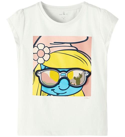 Name It Name It T-shirt - NmfAni Smurf - Bright White