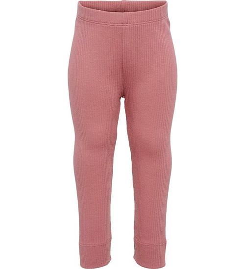 Se Hummel Hummel Leggings - hmlRene Tights - Rib - Mesa Rose ved KidsWorld