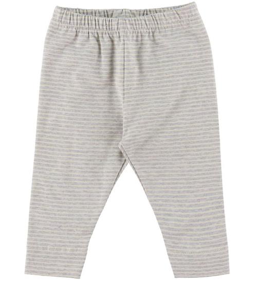 Se Popirol Leggings - Poclio - Striped Light Grey ved KidsWorld