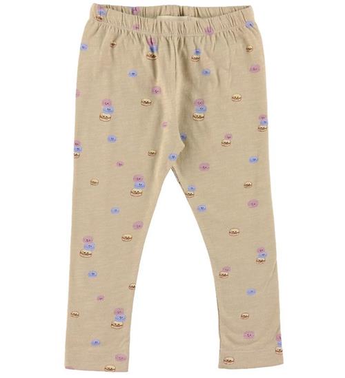 Se Monsieur Mini Monsieur Mini Leggings - Mini Macaron - Almond ved KidsWorld