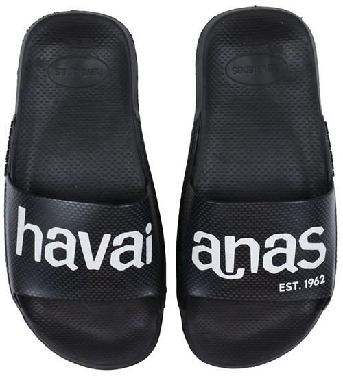 Se Havaianas Badesandaler - Slide Classic Logomania - Sort ved KidsWorld