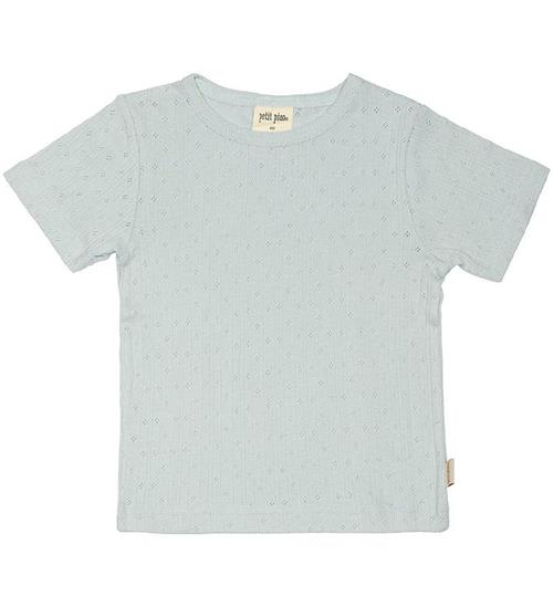 Petit Piao Petit Piao T-shirt - Pointelle - Pearl Blue