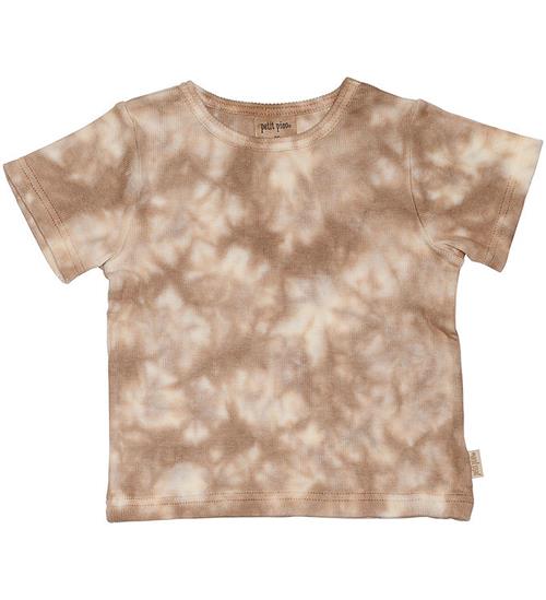 Petit Piao Petit Piao T-shirt - Rib - Baggy - Summer Camel Tie Dye