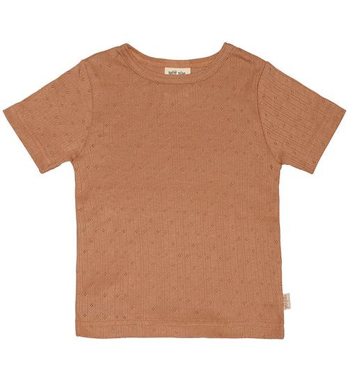 Petit Piao Petit Piao T-shirt - Pointelle - Summer Camel