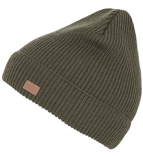 Se Melton Hue - Basic Ribbed Beanie - Ivy Green ved KidsWorld