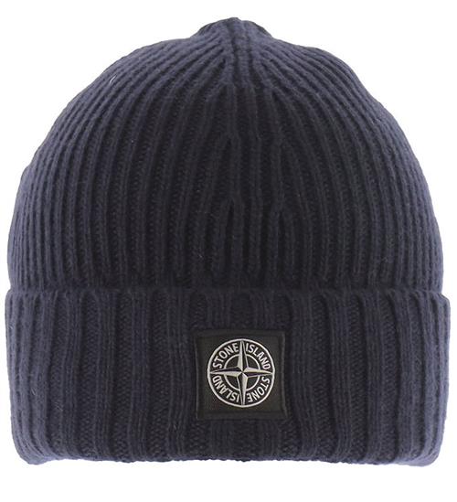 Se Stone Island Hue - Uld/Viskose - Navy ved KidsWorld