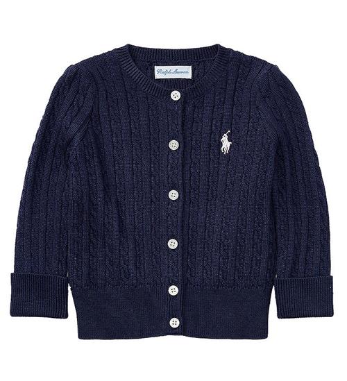 Se Polo Ralph Lauren Polo Ralph Lauren Cardigan - Strik - Core Replen - Hunter Navy ved KidsWorld