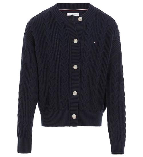 Tommy Hilfiger Tommy Hilfiger Cardigan - Cable Strik - Desert Sky