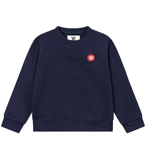 Se Wood Wood Wood Wood Sweatshirt - Rod - Navy ved KidsWorld