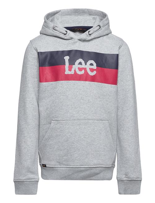 Se Lee Jeans Stripe Logo Bb Oth Hoodie Lee Jeans Grey ved Booztlet