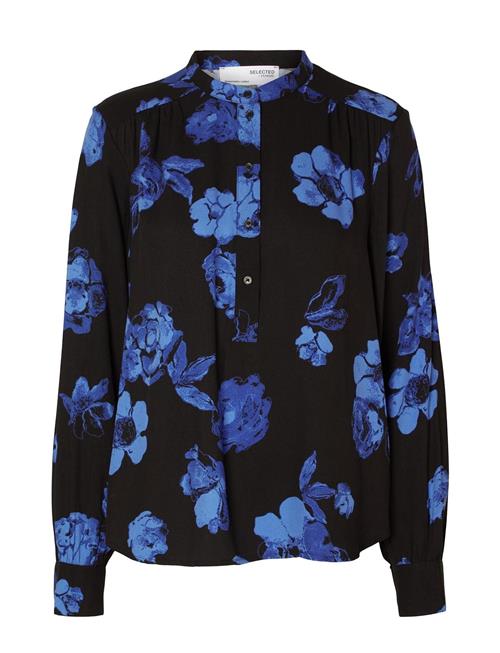 Slfkatrina Ls Aop Top Noos Selected Black
