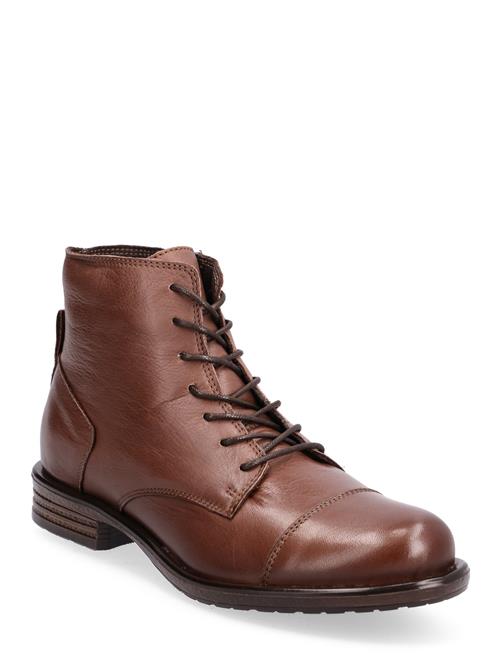 Bianco Biadanelle Leather Derby Boot Bianco Brown