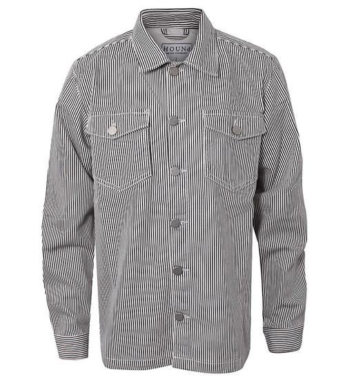 Hound Hound Skjorte - Striped Overshirt - Black/Off White