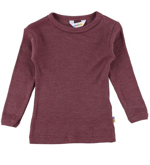 Se Joha Bluse - Rib - Uld/Silke - Bordeaux ved KidsWorld