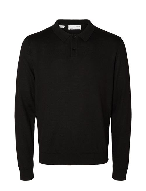 Selected Homme Slhtown Merino Coolmax Knit Polo Noos Selected Homme Black