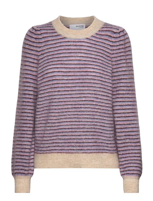 Selected Femme Slfmola Mia Ls Knit O-Neck Selected Femme Purple