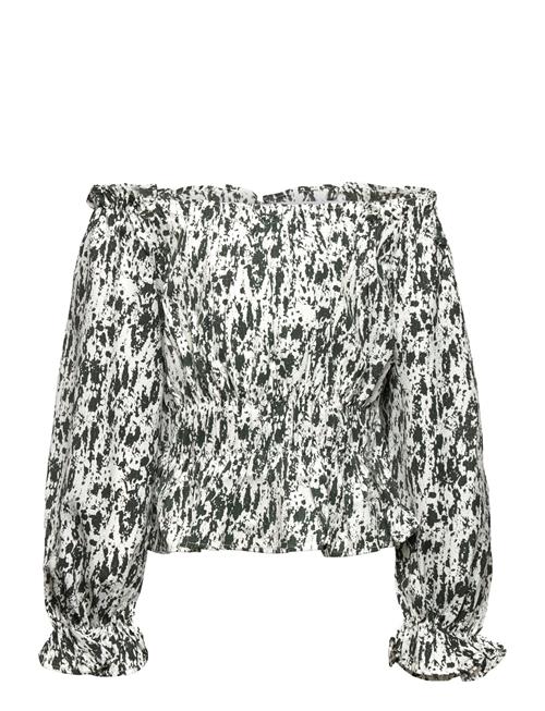 Grunt Ponte Off Shoulder Grunt Patterned