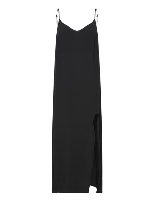 Mango Slit Long Dress Mango Black